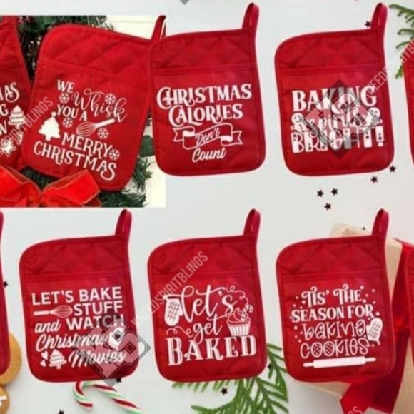 Christmas Oven Mitts‎ - Picture 1 of 3